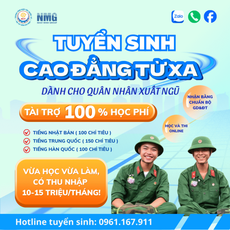 Giải pháp học cao đẳng từ xa miễn 100% học phí cho quân nhân xuất ngũ